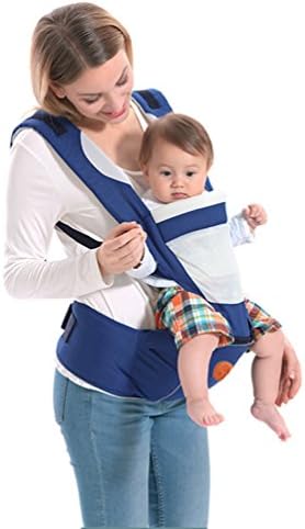kirame – Physiological Newborn Child Seat With Pockets And Hood for Infant Baby I Multi Position Front Rear Door I Breathable Adjustable and Comfortable (Blue, One Size
