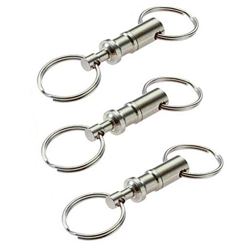 Preisvergleich Produktbild FADACAI 3 Stück abnehmbare Schlüsselanhänger Schlüsselanhänger Schlüsselanhänger Schnellspanner Doppelring geteilt