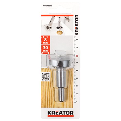 Kreator 03013001 Einbauleuchte Scharnier Holz Bohrer Bit, weiß, 03013002 - 5