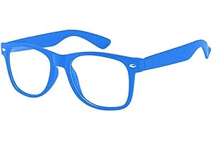 Boolavard Kids Nerd Occhiali Clear Lens Geek per Ragazze Ragazzi Età 4-12 (Blu)
