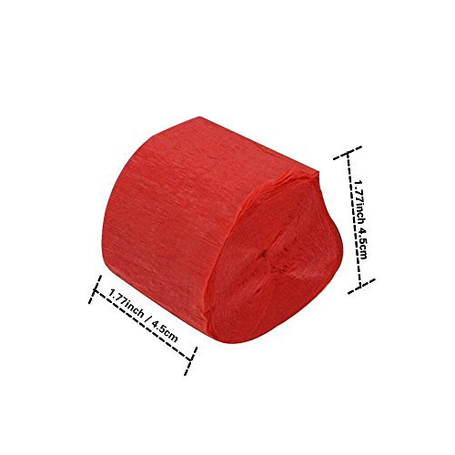 Outus Krepp Papier Streamer 6 Farben, 4.5 cm x 9 m (6 Rollen) - 3