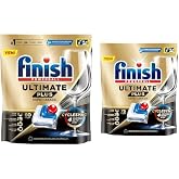 Finish Ultimate Plus 60 Kaps&uuml;l Bulaşık Makinesi Deterjanı Tableti (1 x 60 Kaps&uuml;l) ve Finish Ultimate Plus 75 Kaps&uuml;l Bulaşık M