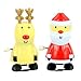 Produktbild Toyvian 2 stücke Weihnachten Wind Up Spielzeug Weihnachtsmann Rentier Wind up Stocking Stuffers Weihnachten Party Favors für Kinder (zufällige Farbe)