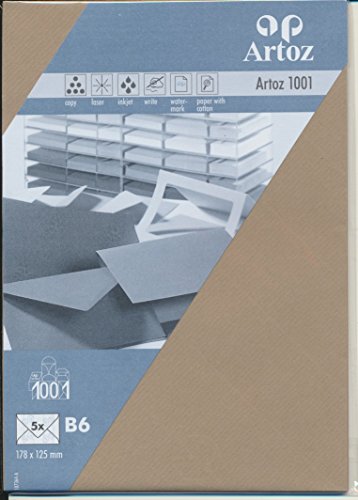 Artoz Papier AG - Kuvert B6 1001 Classic 5er-Pack taupe