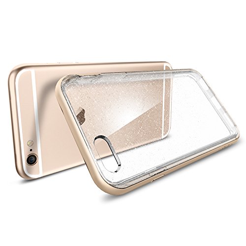 iPhone 6S Case, SpigenÂ® iPhone 6 Case Cover [Neo Hybrid EX] with Flexible Inner Bumper and Reinforced Hard Frame for iPhone 6s/6 - Glitter Champagne Gold - 035CS21418