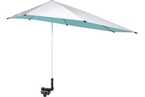 G4Free UPF 50+ Parapluie de Plage Réglable en Hauteur Parapluie de Chaise Réglable avec Pince Universelle pour Chaise de Plage Chariot de Golf Fauteuil Roulant Poussette Patio