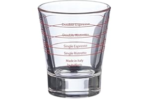 Via Crema Bicchiere per Caffè Espresso Shot Glass, Misurino Dosatore (1 PEZZO) Accessori di Alta Qualità per Macchine Caffè Professionali