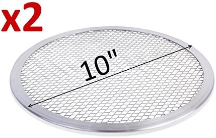 Universal Part 2X Pizza Screen Baking Tray Aluminium Mesh Net 10" to Produce Evenly Baked Crusts