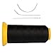 Beauty7 Premium Weaving Set Black Brown Beige Hair Weaving Needle Thread Extention Sewing Track Threader Combo Set (Black)