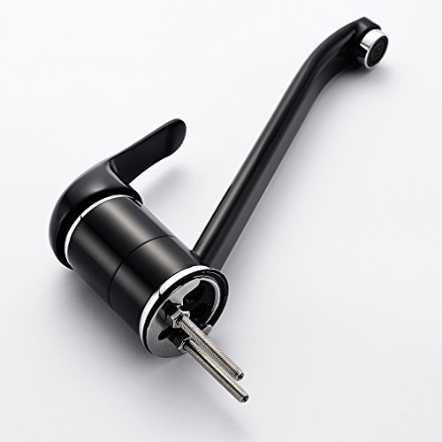 Auralum® Elegant Niederdruck Mischbatterie 360° Drehbar Armatur Wasserhahn Waschtischarmatur Wasserfall Einhandmischer für Spüle Küche mit 2 Jahre Garantie - 2