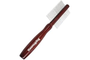 The Smug Dog Double Sided Comb for Grooming - Perfect for Labradoodle & All Types of short haired and long haired dogs. Perfect for Detangling With Wide & Fine Teeth