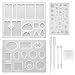 Produktbild SelfTek 3 Stück Schmuck Casting Formen Silikon Anhänger Formen für DIY Schmuck Handwerk machen mit Pipette, Stir Stick und Messbecher