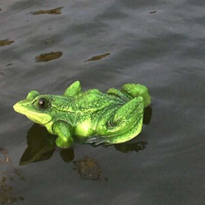 Gzkun The Simulation Animal Decoration Garden Pond Floating Frog Home Furnishing Aquarium Pool Decoration,Frog 3 (Head To Left)