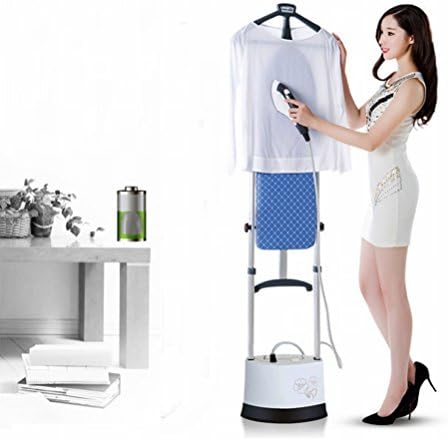 T Ironing Double Rods Ironing Clothes Steam Hanging Hot Machine Home Vertical Steam Iron Steam Ironing Machine,White