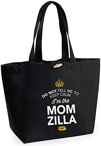 Mom Zilla, Bride to be Bag, Tote Bag, Bride to be Keepsake, Wedding Gift, Present, Bride to be, Bride to be Bag, Hen Do Gifts, Ideas for Bride to be, Keepsake (Black)