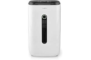 Nedis SmartLife osuszacz powietrza | Wi-Fi | 20 l/dzień | osuszanie/ciągłe/suche pranie/wentylacja | Apple Store/Google Play | regulowany higrostat | 195 m³/h