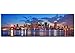 Produktbild BILDERFABRIK – Wandbild Miami-Skyline 40x120 cm als XXL Panorama Kunstdruck auf Leinwand und Holzkeilrahmen I Leinwandbild Keilrahmenbild Wandgestaltung I Moderne Drucktechnik für ein detailreiches Erlebnis I Beste Qualität – Made in Germany!