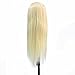 24 Inch Long Blonde 70% Real Hair Training Head Makeup and Hairdressing Manikin + Clamp