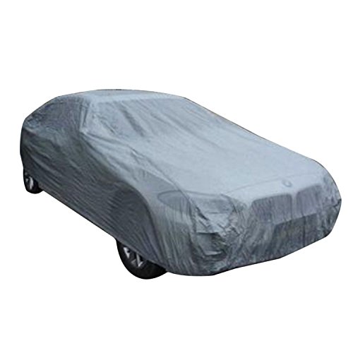 logei® Voiture Auto Housse Anti poussière Etanche Anti soleil Anti-UV Bâche Couverture universelle, 430 x 160 x 120cm, argent