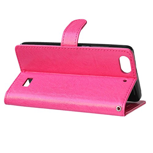 Nancen Huawei G Play Mini / Honor 4C (5,0 Zoll) Lederhülle Neu Style Acht Farbe Weich PU Flip Case Ledertasche / Schutz Etui, Einfach Vintage Kollektion Karten Slot Foto Wallet Hülle Handy Tasche Zubehör - 3