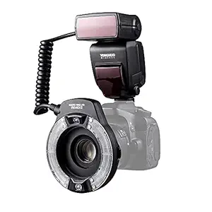 YONGNUO YN14EX II Macro Flash for Canon DSLR Cameras with Large Size LCD Display Adapter Rings Color Temperature Filters Hot Shoe Mount Support M/TTL Flash