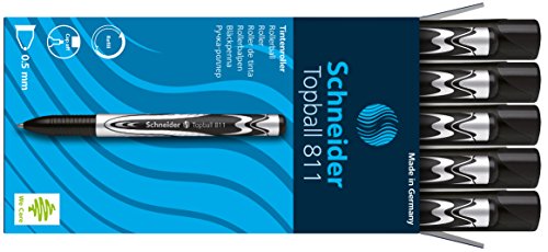 Schneider - Bolígrafos (con tinta de recambio, 0,5 mm), color negro