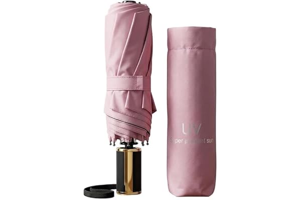 TAG ON UV Protection Compact Folding Umbrella for Men & Women || Windproof, Waterproof Travel Umbrella with Storage Case || Sun & Rain Protection || Lightweight Portable Umbrella