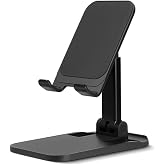 Telefon Standı Aşağı Yukarı Hareketli Ayarlanabilir Metal Plastik G&ouml;vdeli Katlanabilir Masa &Uuml;st&uuml; Kullanımı İ&ccedil;in T&uuml;m Telefonla