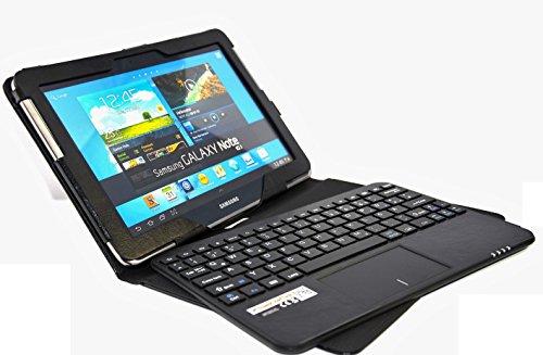 MQ – Galaxy Note 10.1 Bluetooth Tastatur Tasche mit Multifunktions-Touchpad | Hülle mit Bluetooth Tastatur und integriertem Touchpad für Samsung Galaxy Note 10.1 WiFi GT-N8000, Note 10.1 WiFi N8010, Note 10.1 LTE N8020 | Schwarz - 6