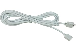 IT-TRONICS Lumonic 2m RGB LED cable de extensión conector blanco de 4 Pin es hembra y macho - RGB dimensiones del cable 13x6mm - para la alimentación o extensión