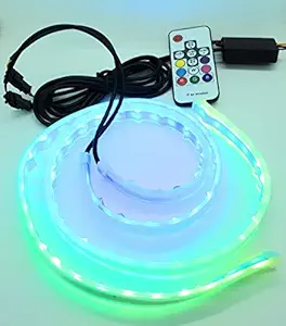 AUTOPOWERZ RGB Multi-Color LED Daytime Running Light Strip for Cars/Bikes/Scooty with Wireless Remote Controller