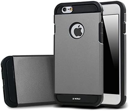 iPhone 7 plus case LB World Tough Armour Case, Rugged Case, Shock Resistance, Drop proof, Water proof, Slim fit light weight with Double layer protection for iPhone 7 plus (5.5inch), grey/black)