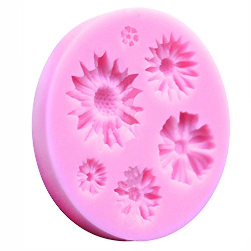 Blue Vessel Rosa Gänseblümchen Fondant Silikonform flüssige Silikonform - 3