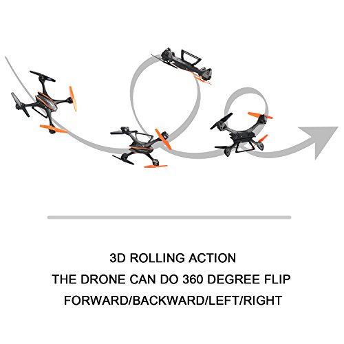HB HOMEBOAT® U818S Large 6-Axis Gyroscope RC Quadcopter Drone Black Color with FPV Camera & WIFI-818 Real-Time FPV Remote Control