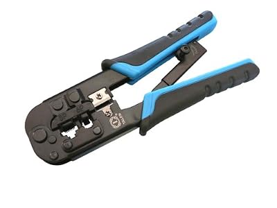 KALEA INFORMATIQUE Pince à Sertir les Fiches RJ45 / 8P8C - RJ12 / 6P6C - RJ11 / 6P4C - Avec Crémaillère