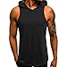 Produktbild Herren Kapuze Oberteile Sonnena Slim Fit Muskel Einfarbig Oberteile Top Männer Ärmellos Rundhals Hoodies Sport Training Top Sportshirt Joggingweste Übergröße Bluse Tanktop