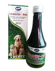 Venkys Ventriliv Herbal Liver Stimulant Supplement pet Syrup 200ml (Pack of 2) (PC - 65109)