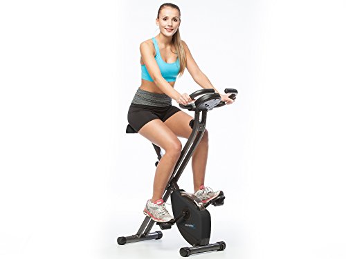 skandika Foldaway X-1000 Fitnessbike Heimtrainer klappbar mit Handpuls-Sensoren, 8-stufiger Magnetwiderstand, LCD Display ohne Rückenlehne - 4