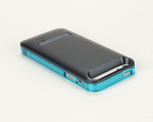 iPhone 5s Battery Case, iFansÂ® [Apple MFi Certified] Slim Charger Case with Built-in 2400mAh Battery Pack for iPhone SE/5S/5 - Clear & Blue Frame