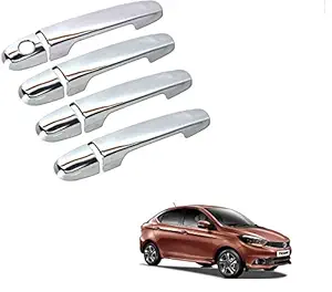 Kozdiko Chrome Handles Door Latch Cover Set of 4 Pcs for Tata Tigor