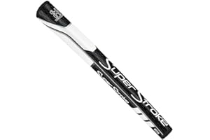 SUPER STROKE SuperStroke 1.0PT Golf-Puttergriff, Schwarz/Grau | Fortschrittliche Oberflächenstruktur, die Feedback und Tack verbessert, gleichmäßiger Griffdruck mit einem ausgeprägteren Bogen-Design und schlankem