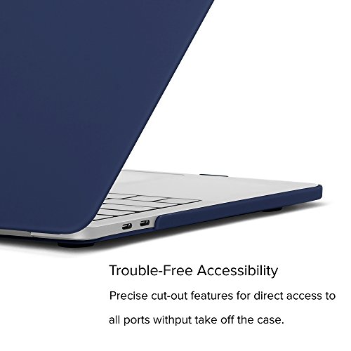 GMYLE Hard Case Frosted für New Macbook Pro 13 Zoll 2016 (A1706/A1708) (Mit/Ohne Touch Bar) – Marineblau Durch gummierte Hard Shell Fall-Abdeckung Hülle Case Etui Tasche - 3