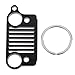 Price comparison product image Stainless Steel Jeep Grill Key Chain, KeyRing for Jeep Key Ring CJ JK TJ YJ XJ - Black