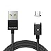 Produktbild Wsken Mini 2 Magnetische Micro USB Kabel,Nylon Geflochtene Daten Ladegerät Blei mit Metall Stecker LED Anzeige für Samsung S6 S7 Rand, Hinweis 4/5,Tab S2, LG usw.alle Android Telefone etc (1m/Schwarz)