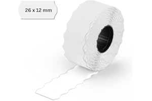 Pokornys - Lot de 3000 étiquettes blanches pour marquage à main 1 ligne 26 x 12 mm = 3000 étiquettes [E1-weiss]