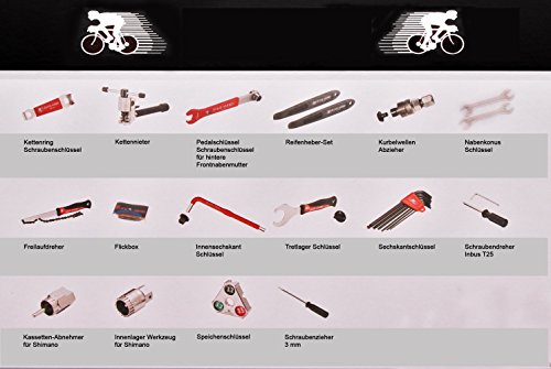 Universeller 25 tlg. Fahrrad Werkzeugsatz Bremsen Reifen Kette Shimano Reparatur - 3