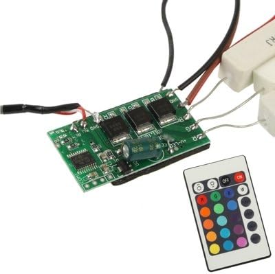 SDDMALL 20W RGB LED Controller with Remote Control for Floodlights, DC 12V LED Controller