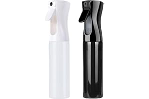 Meijunter 2Pcs 300ml Botella Pulverizadora Recargable Atomizador Plástico Continuo Agua Ultrafina y Aceite Pulverizador para Peluquería Cuidado de la Piel Plantas Mascotas Cocina