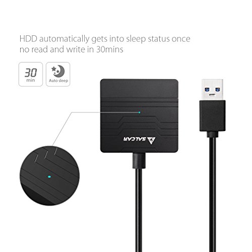 Salcar USB 3.0 SSD 2,5 Zoll SATA Festplatte Adapter Konverter [Optimiert für SSD, Unterstützung UASP SATA III] - 5