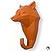 Produktbild inooko - Fuchskopf-Trophäenhänger, Origami-inspiriert für ein zeitgemäßes Zuhause, 10 x 9.5 x 17.5 cm, Orange, Aus Harz, Wanddekoration
